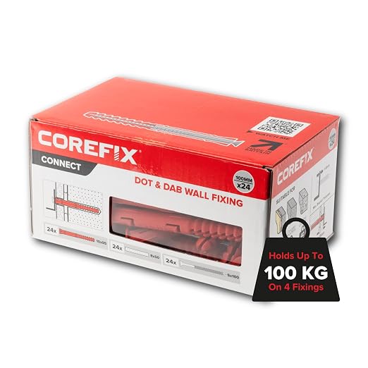 Corefix Connect dot-and-dab wall fixings