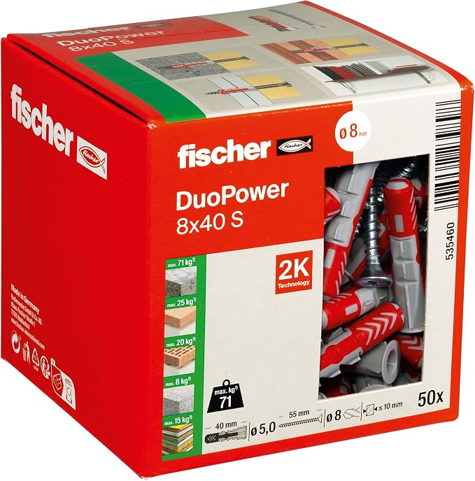 Fischer DuoPower wall plugs and screws